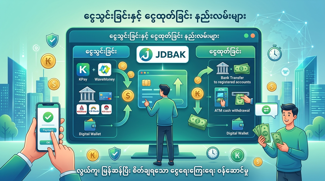 ငွေသွင်းခြင်းနှင့် ငွေထုတ်ခြင်း နည်းလမ်းများ